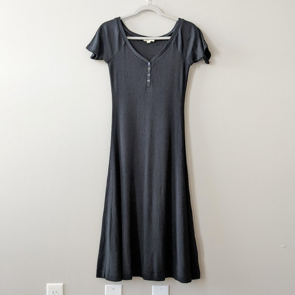 L'AGENCE Black Midi Dress